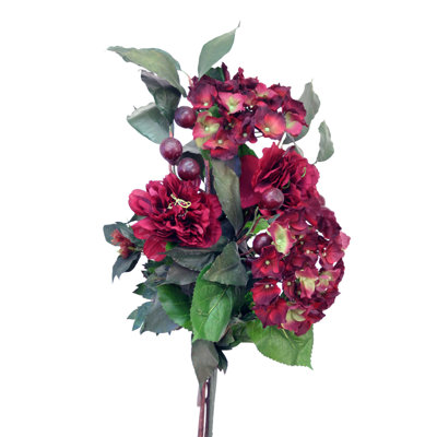 Bouquet mixte d'hortensias et de pivoines