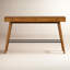 Bureau d'écriture à tréteaux en bois massif et manufacturé l 50 po avec 3 tiroirs Andersen-73155117