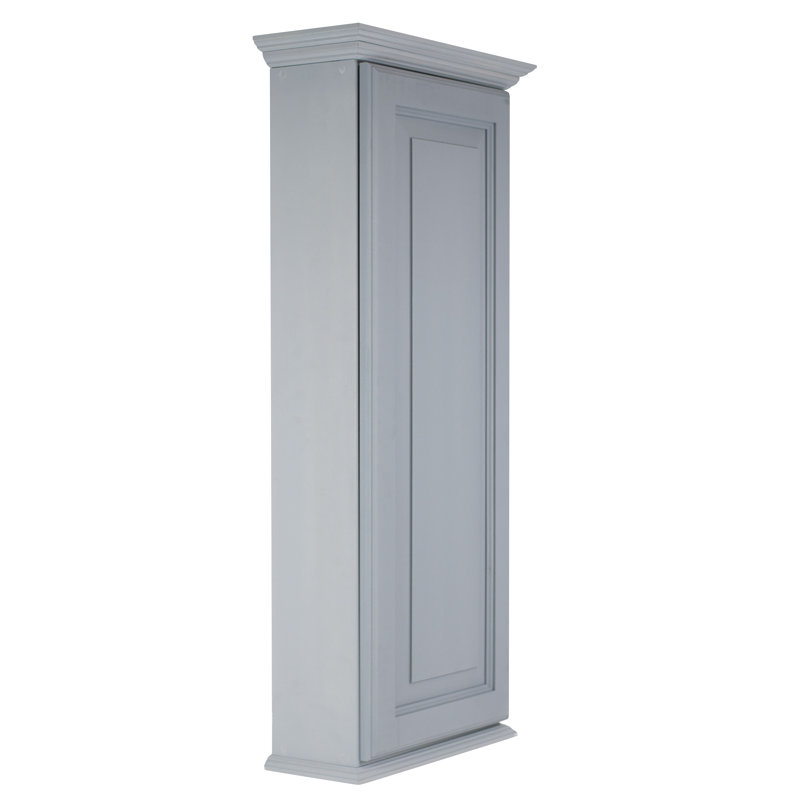 Corabelle Lemonwood On The Wall Cabinet, Primed Gray, 31.5" H X 15.5" W X 3.25" D