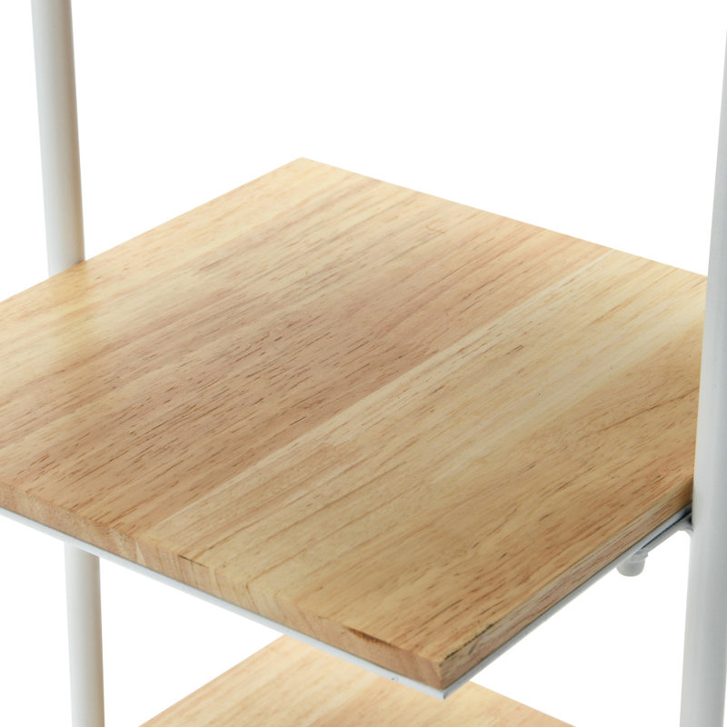 Modern Decorative Tray with 3 Shelves, White