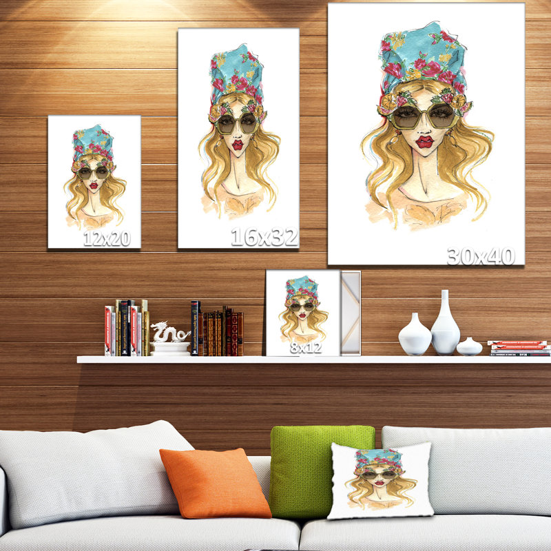 Impression d’art graphique sur toile tendue, H 20 po x l 12 po x P 1po
