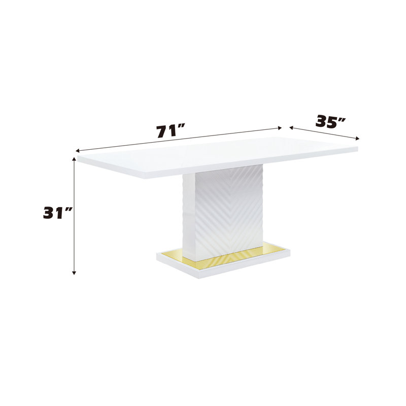 Table de salle à manger blanche