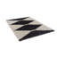Tapis noir et ivoire moderne