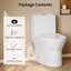 Toilette une pièce pour la salle de bain, toilette moderne à double chasse 1,1 / 1,6 GPpf (avec siège à fermeture en douceur)-125525564