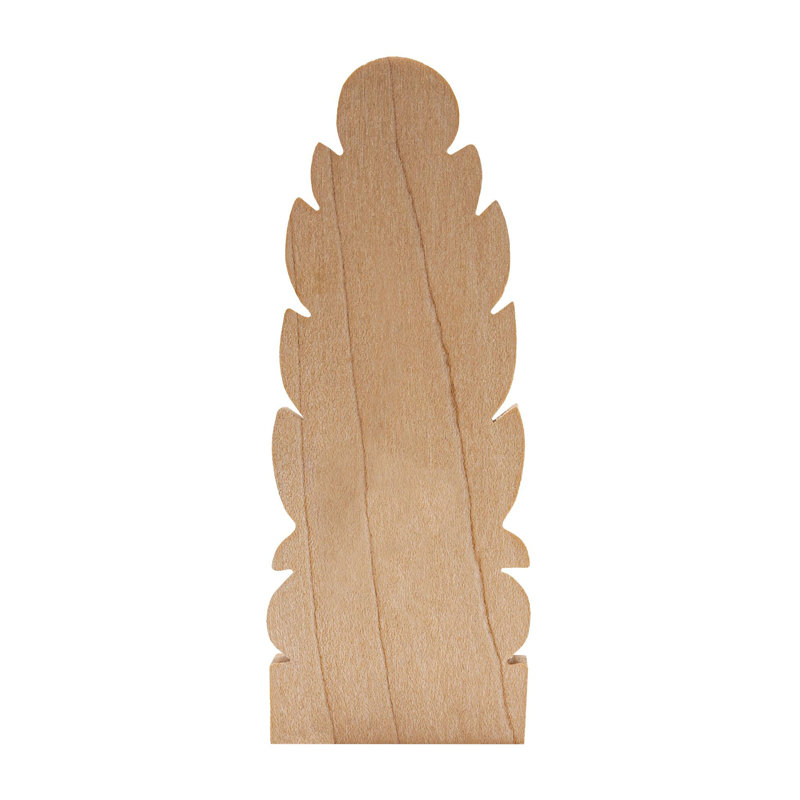 Unfinished Maple Acanthus Decorative Accent Tile Set