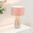Jax Metal Dimmable Touch Table Lamp with Velvet Drum Shade with LED Bulb-36579860-36579857