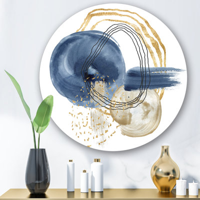 " Abstract Dark Blue Gold And Black Underwater Life "