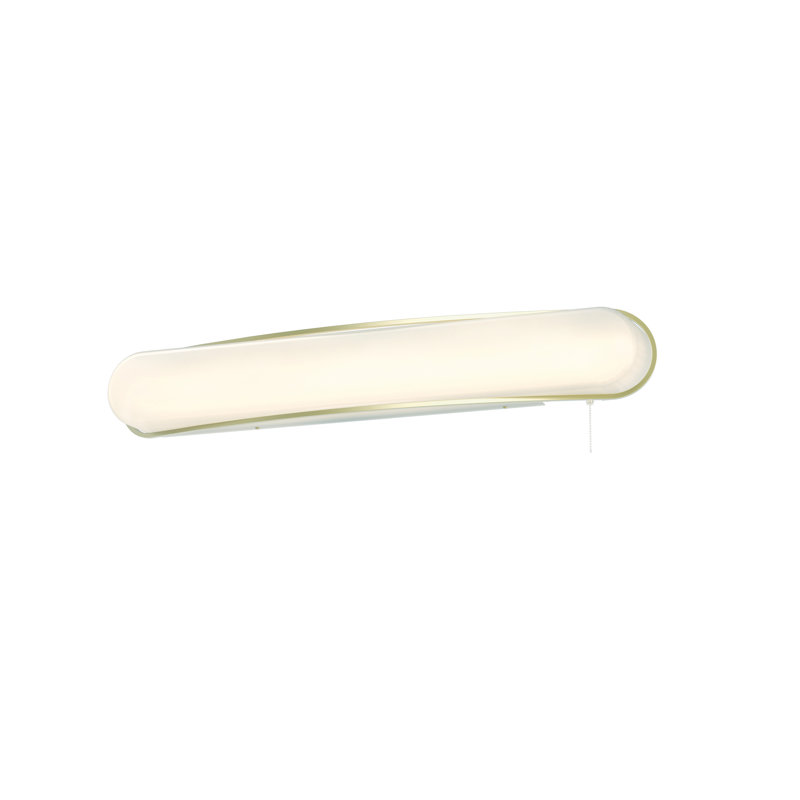 Steel LED Flush Mounted Sconce, 5" H x 36" W x 4" D, Satin Brass