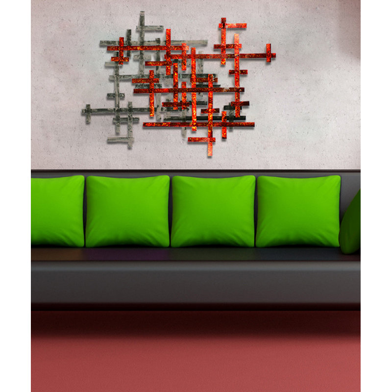 Handmade Modern Abstract Wall Decor on Metal