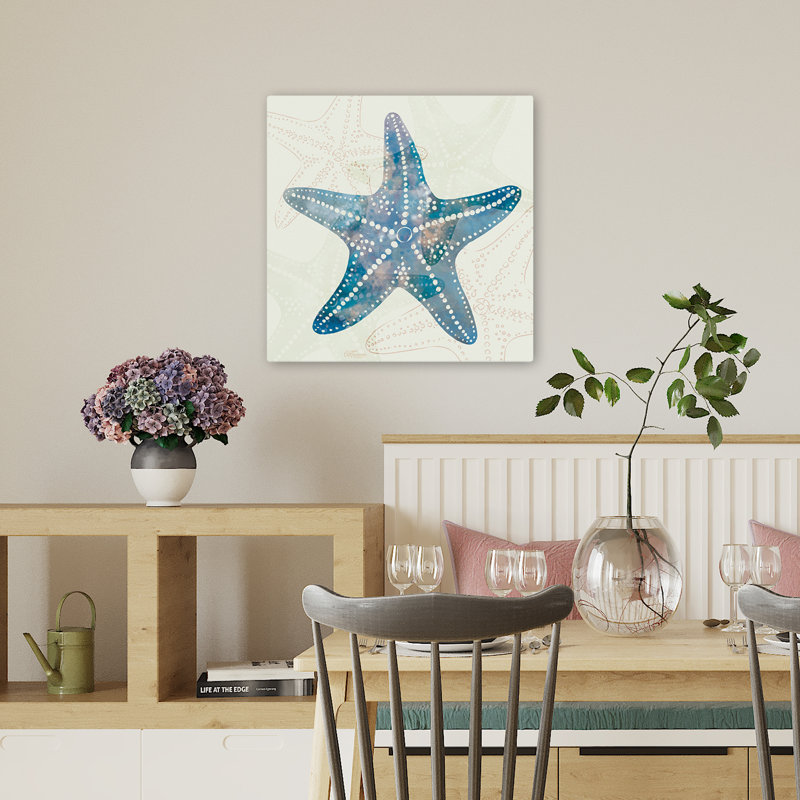 Étoile de mer blanche, art côtier, H 18 po x l 18 po
