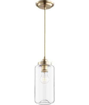 Luminaire suspendu cylindrique à 1 lumière Rayner