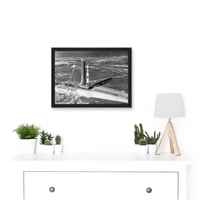 Space Nasa Aerial View Apollo 11 Saturn V Rocket USA Moon Mission 1 Piece Single Picture Frame Wall Art