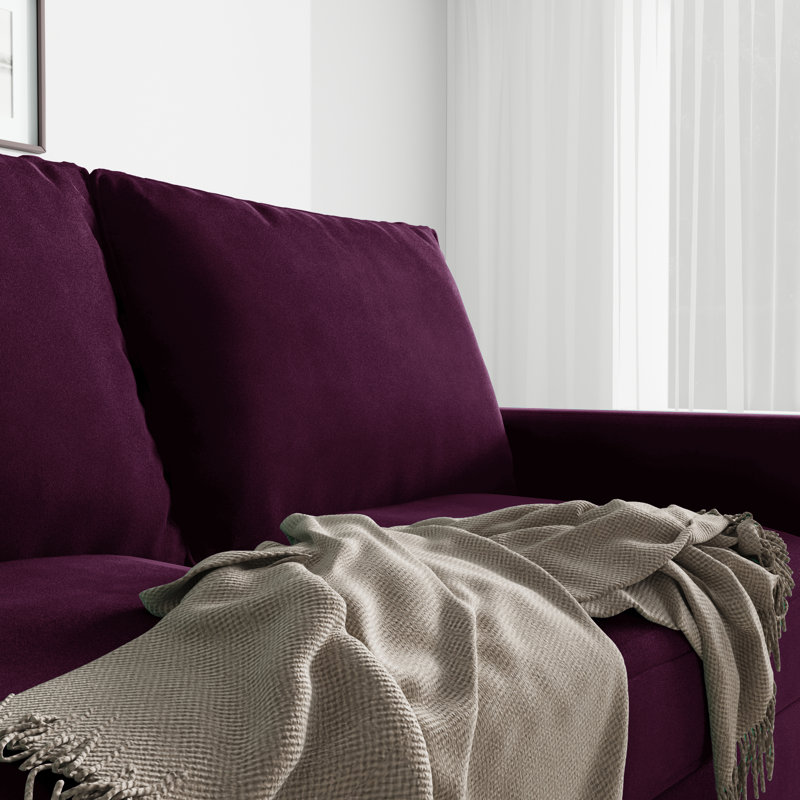 Causeuse Merissa, Velours aubergine