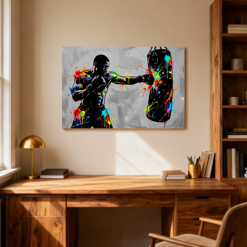 Silhouette de mode avec des éclaboussures de peinture, H 12 po x l 18 po