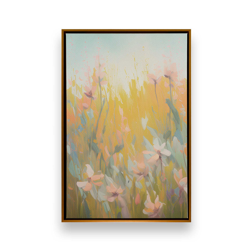 Symphony of Pastel Meadows II, reproduction sur toile dans un cadre, Or poli, H 18,75 po x l 12,75 po
