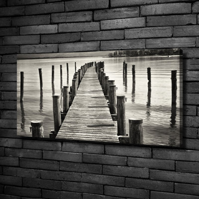 Wooden Pier - Wrapped Canvas Print
