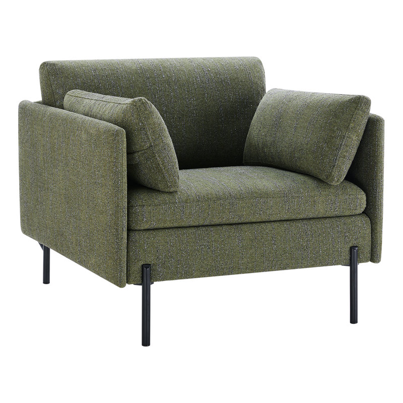 Fauteuil Moab, Chenille vert forêt doux
