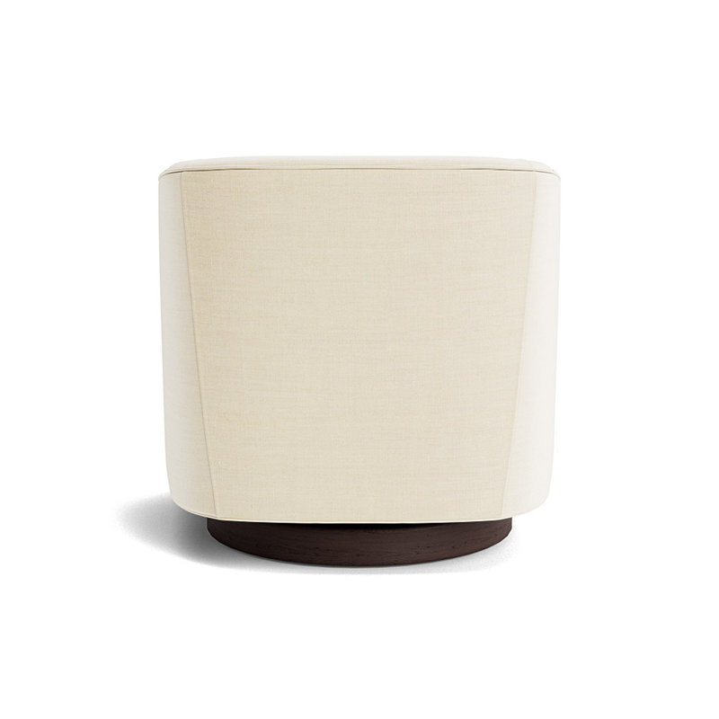 Cooper Upholstered Swivel Barrel Chair, Performance Linen - Cream, Java