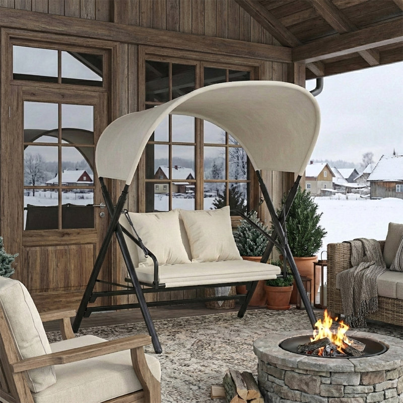 2 Person Porch Swing with Canopy