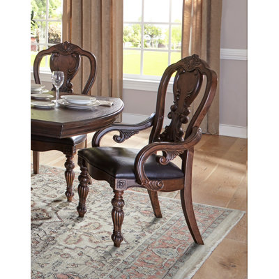 Ensemble de fauteuils de salle à manger traditionnels 2 pièces
