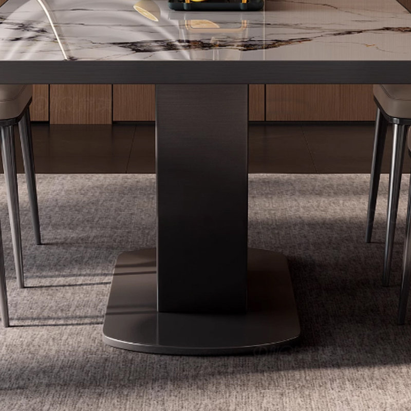 Angelian Metal Base Dining Table, 31.5" W x 63" L