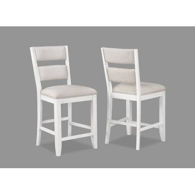 Ensemble de 2 pièces tabouret à hauteur de comptoir blanc