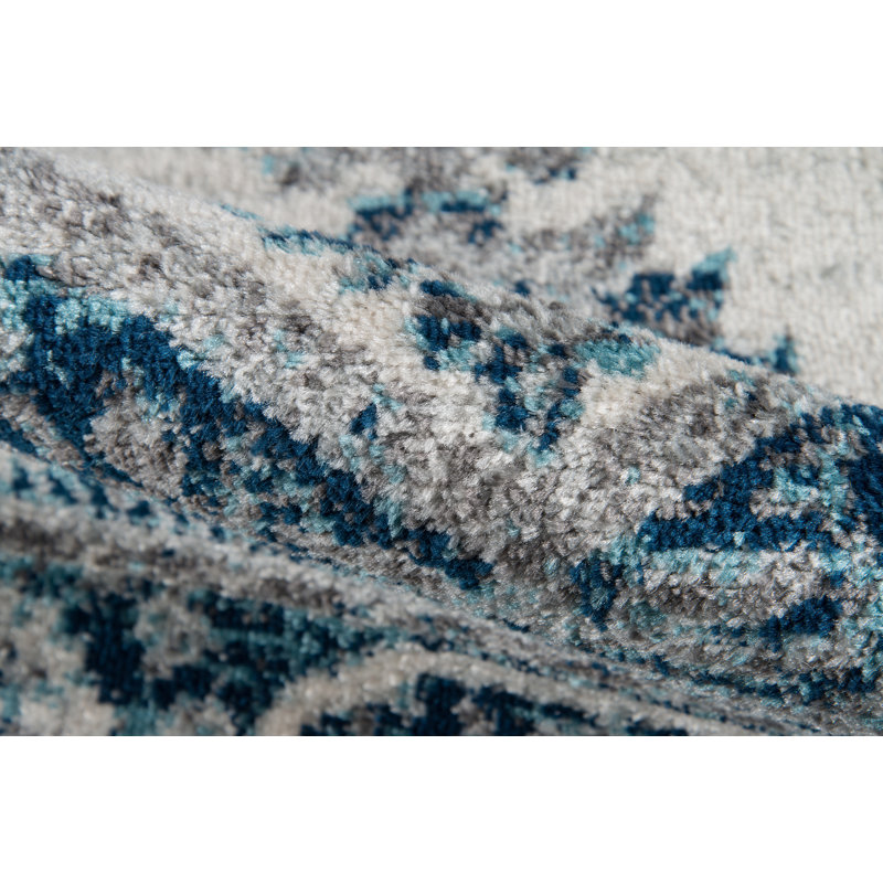 Tapis oriental bleu St. Nicholas, Rectangle 9 pi 3 po x 12 pi 6 po