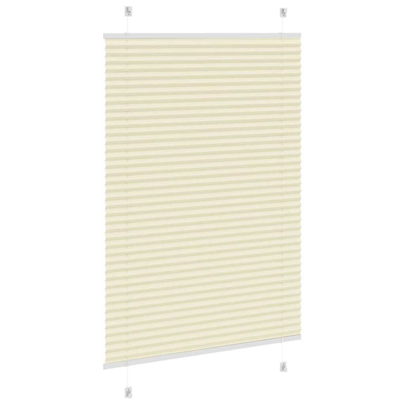 Room Darkening Pleated shade, Cream, 90cmW x 150cmL