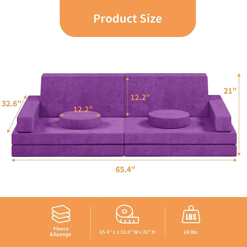 Acquanetta Kids 11'' Sleeper and Ottoman