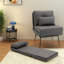 Chaises d'appoint multifonctionnelles, méridienne moderne réglable en acier de lin