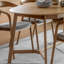 Extendable Oak Oval Solid Wood Dining Table-1026682701
