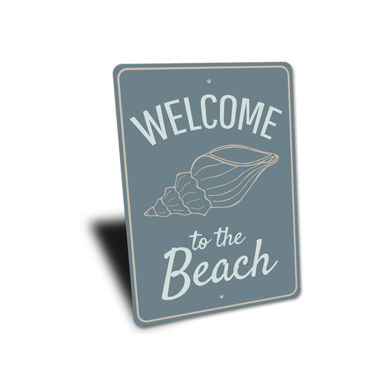 Panneau «Welcome to the Beach», H 18 po x l 12 po x P 0,06 po