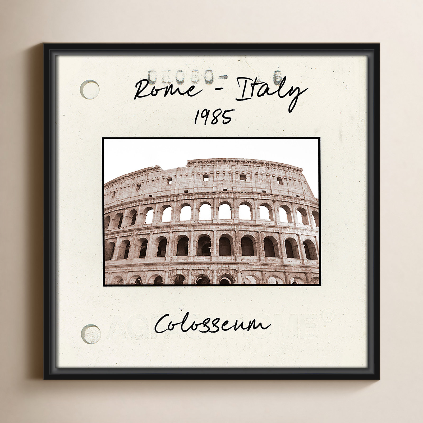 Ritona "Rome, Italy - Colosseum" Print, Black Floater Framed Canvas, 17.5" H x 17.5" W x 2" D
