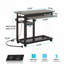 Bureau portatif à hauteur ajustable avec prise de courant et ports USB, table d'appoint roulante en forme de C-749972020-749972022