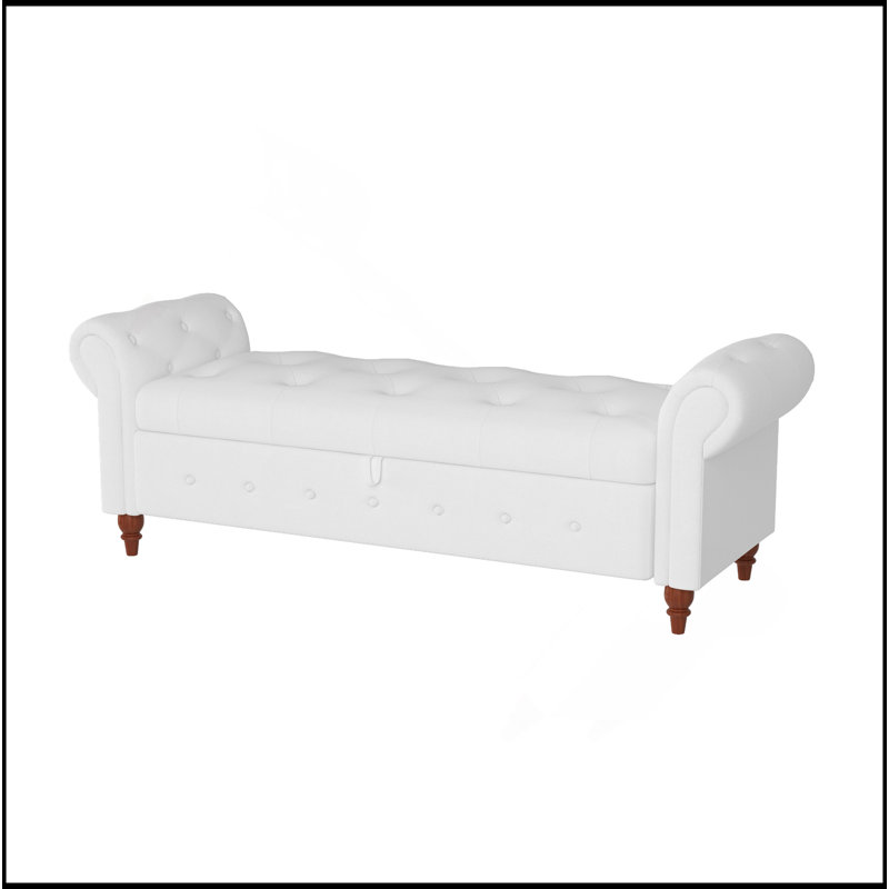 Tissu de banc de lit, Blanc, crème
