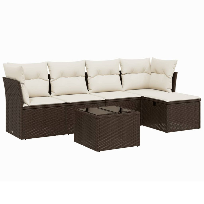 Grand canapé modulaire en rotin PE Vidaxl
