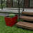 8" Red Recycled Plastic Indoor Outdoor Rectangular Planter Box