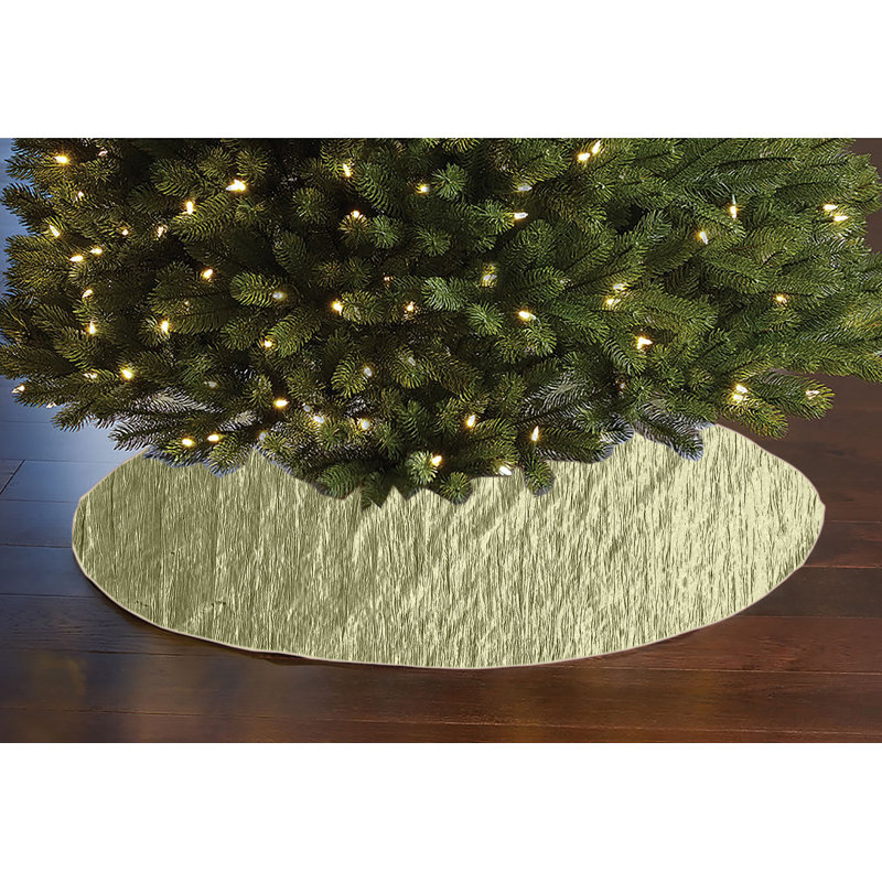 Jupe d'arbre de Noël en taffetas froissé, Ivoire