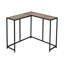 Console de salon et de chambre - Table de coin étroite avec revêtement stratifié taupe et structure en métal noir, idéale pour le salon ou l'entrée. Robuste et élégante.