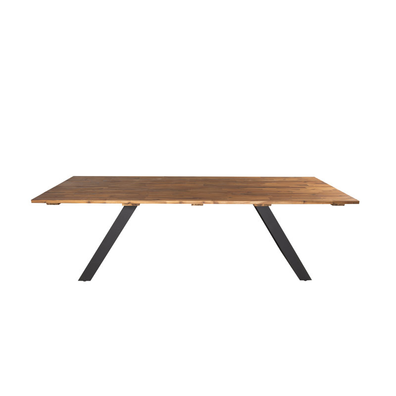 Lantie Rectangular Solid Wood Outdoor Dining Table - 250 cm W 100 cm D