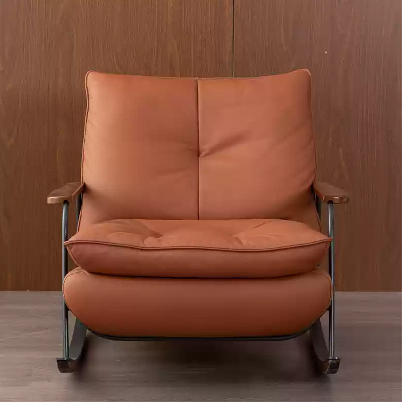 Chaise berçante élégante et décontractée, Orange