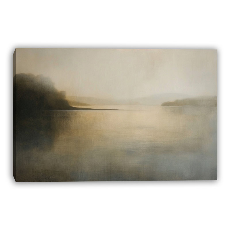 Art mural sur toile Foggy Shoreline, H 16 po x l 24 po x P 1,5 po