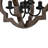 Brucker 4-light Antique Black Metal And Brown Natural Wood Chandelier