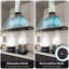 36 inch 900 CFM Convertible Insert Range Hood 4 Speed Quiet Black Tempered Glass Panel Push Button Control with LED Lights-120430889
