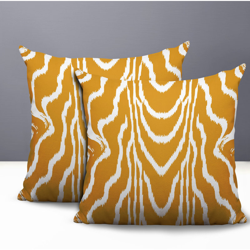 Oreiller réversible intérieur / extérieur Meli, 18x18, Yellow