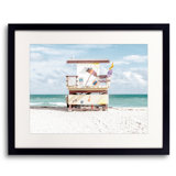 Miami Lifeguard Chair - 18th Street Print by Richard Silver