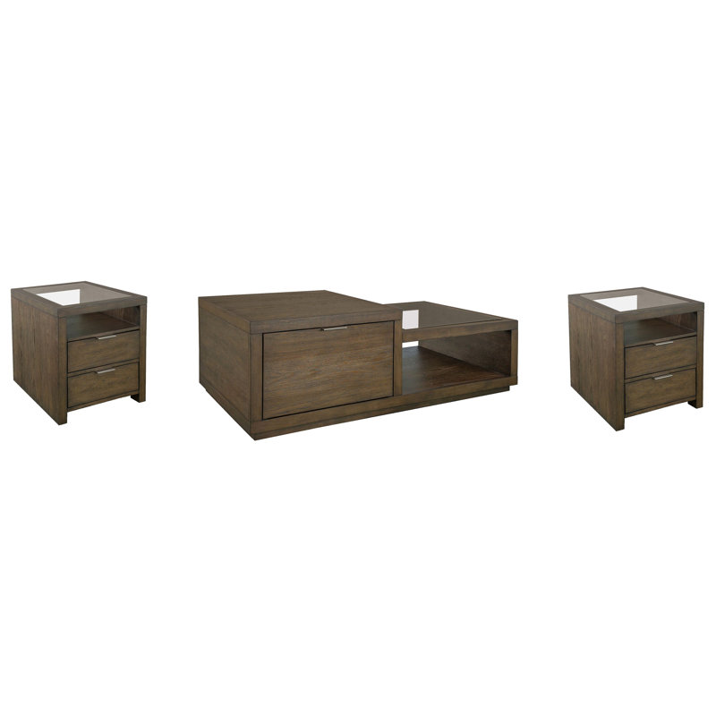 Table basse Grita, 3 pièces: table basse, 2 tables de bout