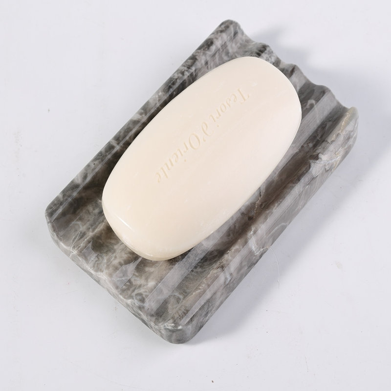 Plateau à savon en marbre naturel, Gris