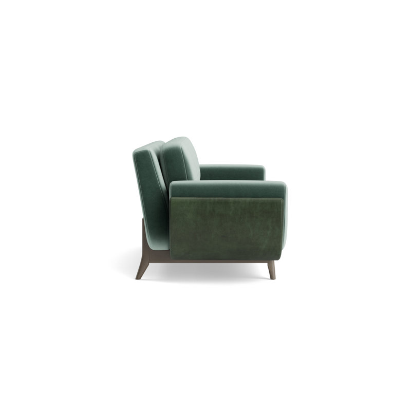 Regatta 100 Sofa, Performance Velvet - Jade/Bedford - Evergreen, Driftwood