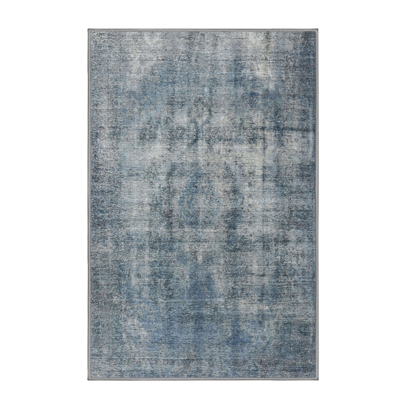 Tapis oriental oriental bleu en laine, Rectangle 8 pi x 10 pi